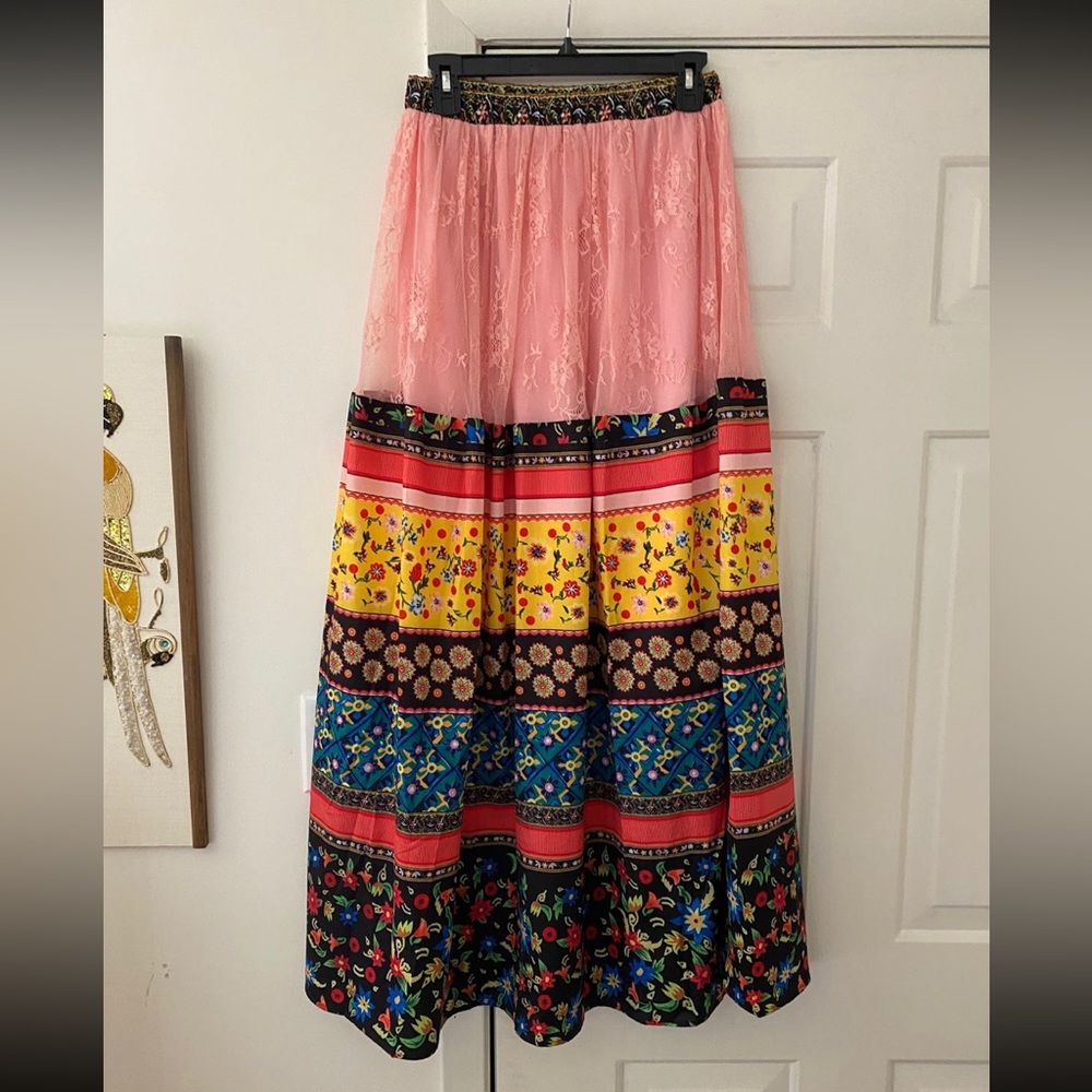 **SOLD** Eclectic Bohemian maxi skirt